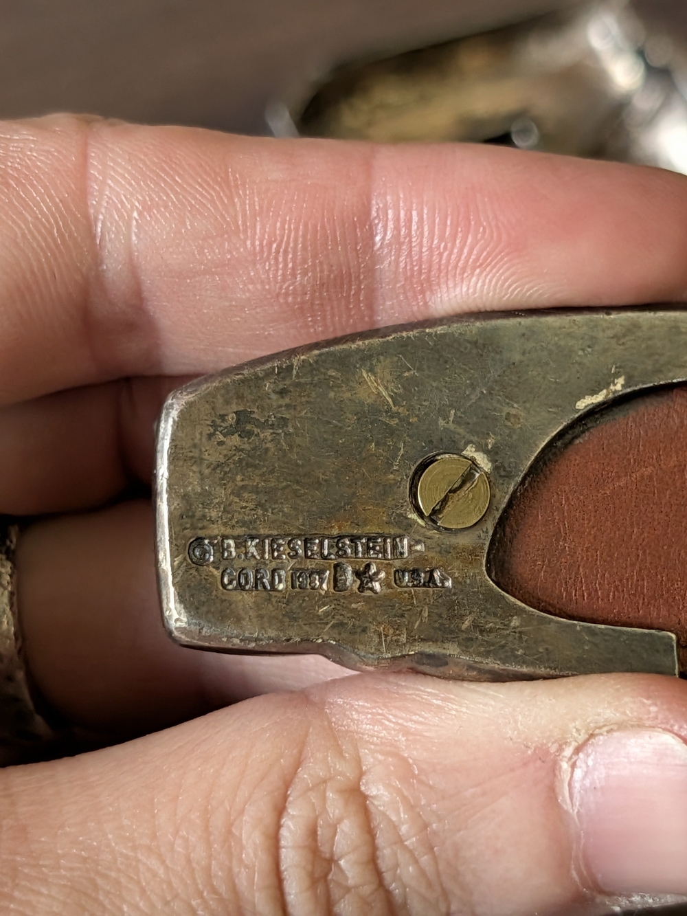KIESELSTEIN-CORD Chunky 925 Sterling Silver Buckle & Tip Brown Alligator Belt - Picture 7 of 16